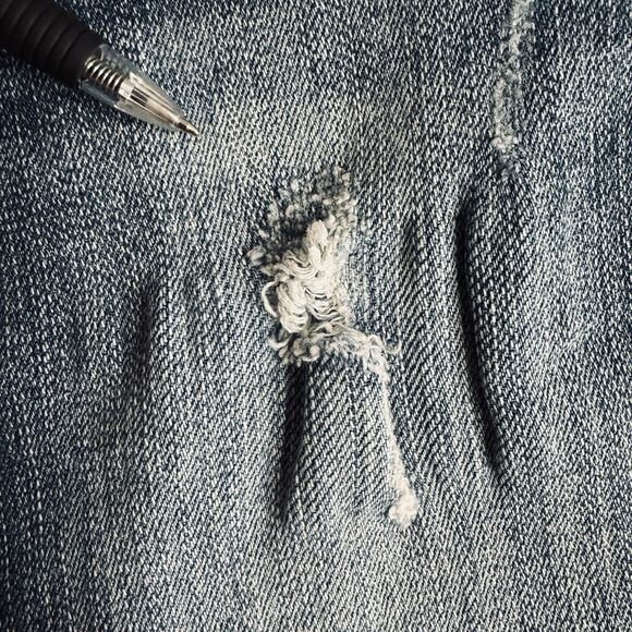 Judy Blue Ankle Skinny Jeans 7/28 (27x25.5) Blue Distressed Mid Rise Juniors - Picture 9 of 12